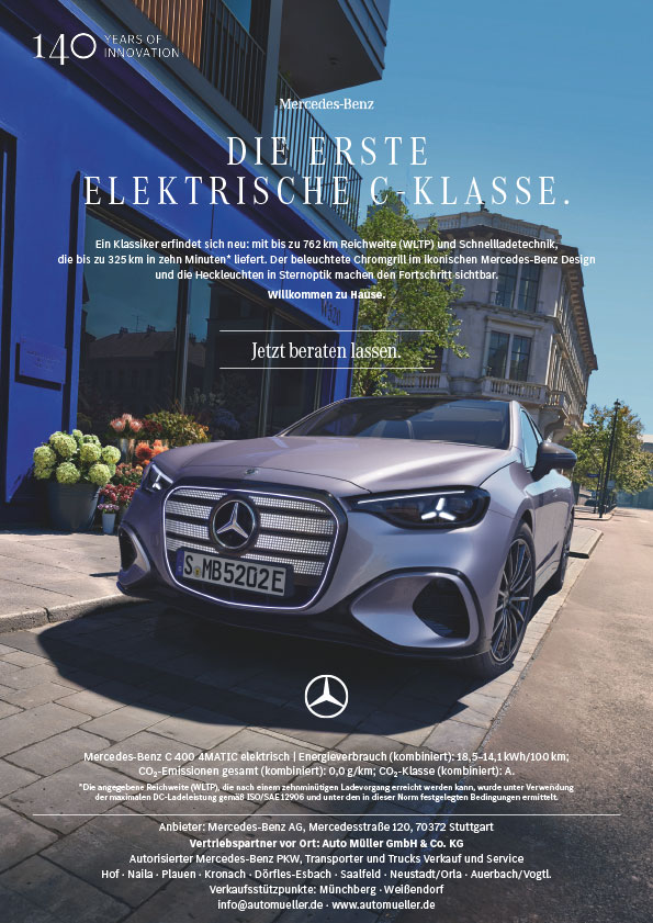 Angebot zur ersten vollelektrischen Mercedes-Benz C-Klasse bei automüller