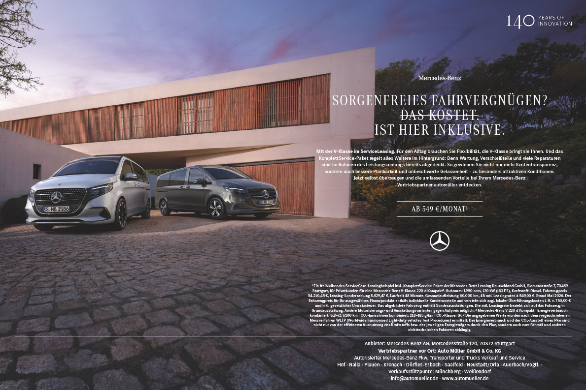 Attraktives Leasingangebot für die Mercedes-Benz V-Klasse bei automüller