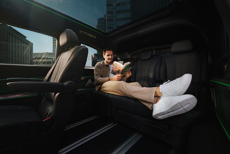 Großzügiges Raumangebot des neuen elektrischen Mercedes-Benz VLE