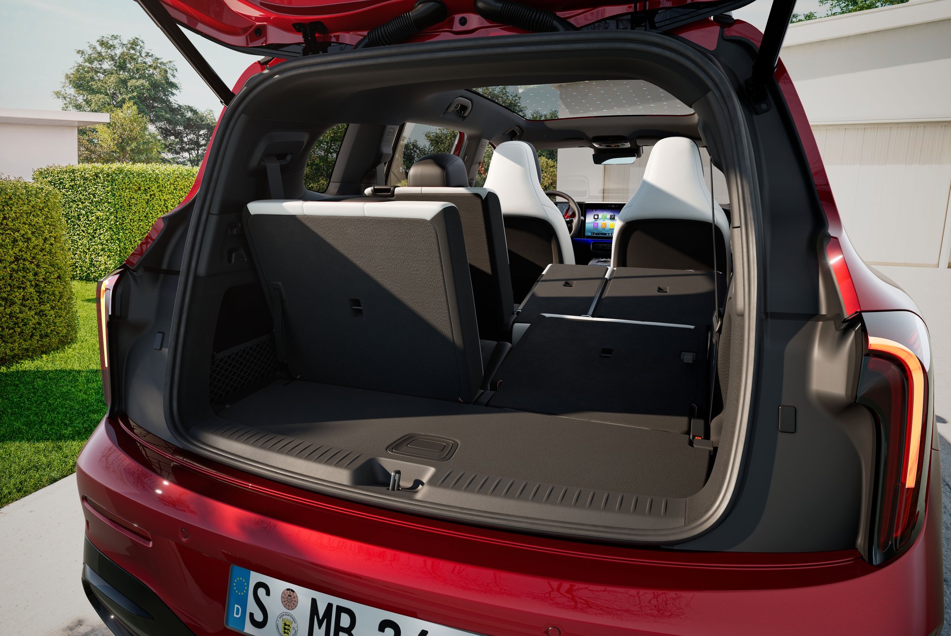 Variabler Kofferraum des neuen Mercedes-Benz GLB mit bis zu sieben Sitzen
