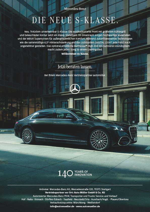 Angebot zur neuen Mercedes-Benz S-Klasse bei automüller